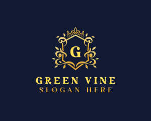 Vine - Vine Crown Crest logo design