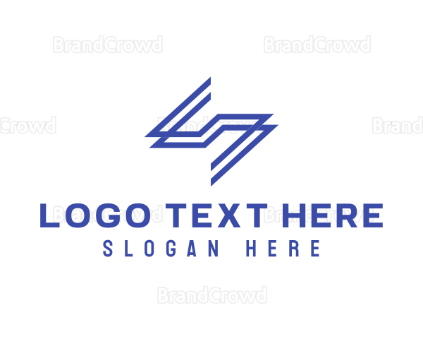 Blue Letter S Linear Logo