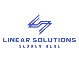 Linear - Blue Letter S Linear logo design