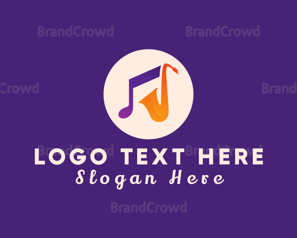 Saxophone Musical Instrument Logo