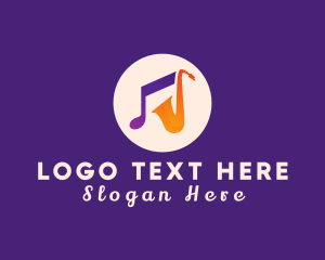 Musical Note - Saxophone Musical Instrument logo design