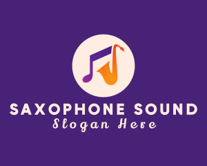 Saxophone Musical Instrument logo design