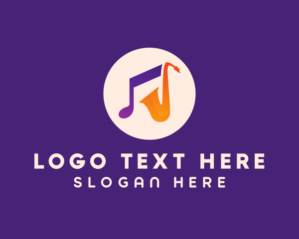 Musical Instrument - Saxophone Musical Instrument logo design