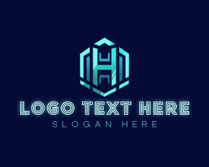 Cyber - Technology Modern Letter H logo design