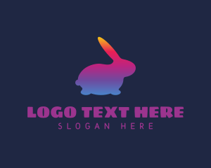 Startup - Gradient Round Bunny logo design
