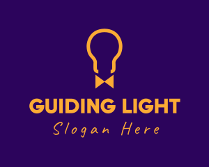 Light Bulb Bow Tie  logo design