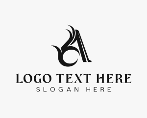 Hair Stylist - Salon Boutique Letter A logo design