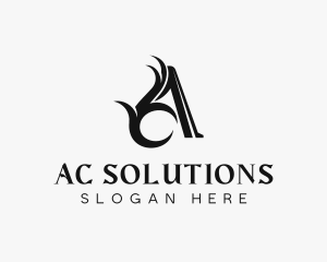 Salon Boutique Letter A logo design