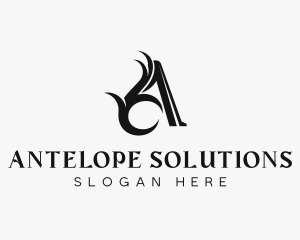 Salon Boutique Letter A logo design