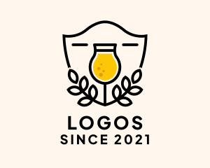 Cocktail - Beer Drink Shield logo design