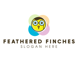  Nerd Chicken Head logo design