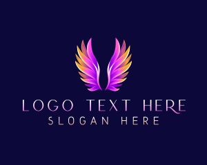 Archangel - Religious Angel Wings logo design