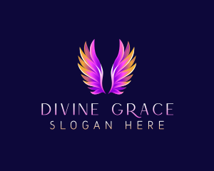 Religious - Religious Angel Wings logo design