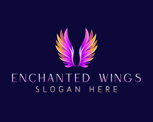 Religious Angel Wings logo design