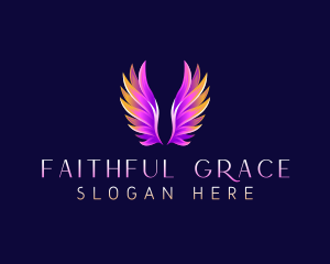 Religious - Religious Angel Wings logo design