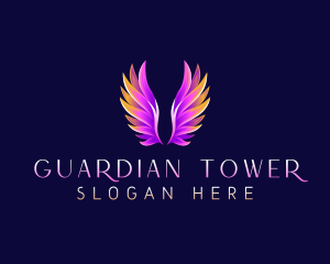 Religious Angel Wings logo design