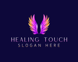 Religious Angel Wings logo design