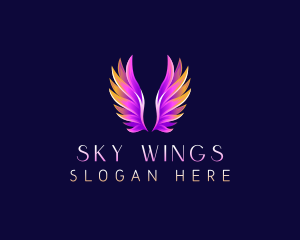 Religious Angel Wings logo design