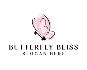 Butterfly - Butterfly Wing Key logo design