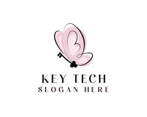 Key - Butterfly Wing Key logo design