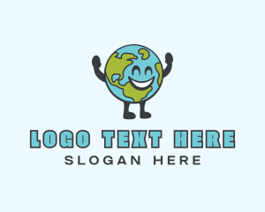 Earth Eco Globe logo design