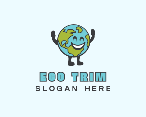 Earth Eco Globe logo design