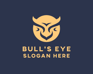 Bull Animal Circle logo design