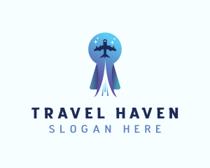 Tourism - Travel Airplane Tourism logo design