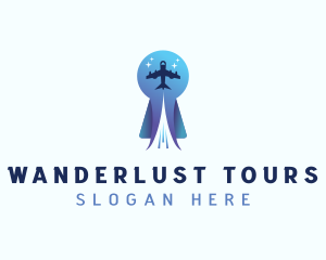 Travel Airplane Tourism logo design