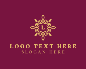 Elegant - Golden Leaf Decor logo design