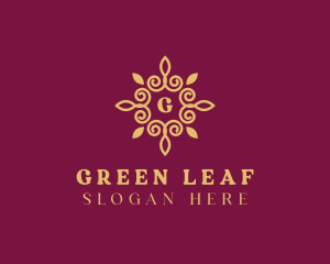 Golden Leaf Decor logo design