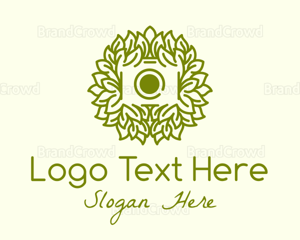 Green Leafy Camera Logo