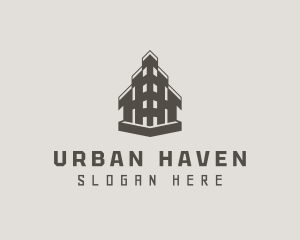 Urban Home Skyscraper logo design