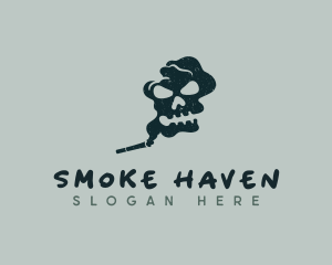 Tobacco - Skull Smoke Cigarette logo design