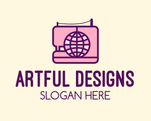 Thread Sewing Machine logo design