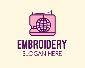 Thread Sewing Machine logo design