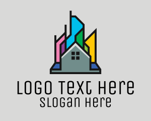 City - Colorful City Home logo design