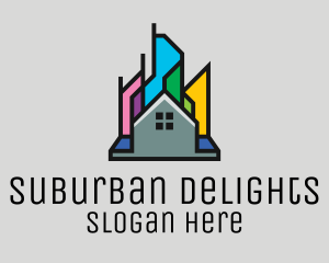 Suburban - Colorful City Home logo design