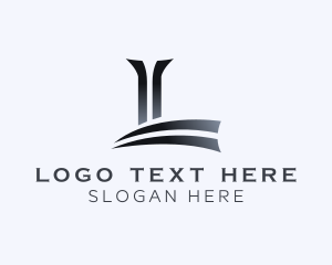 Gradient Swoosh Letter L Logo