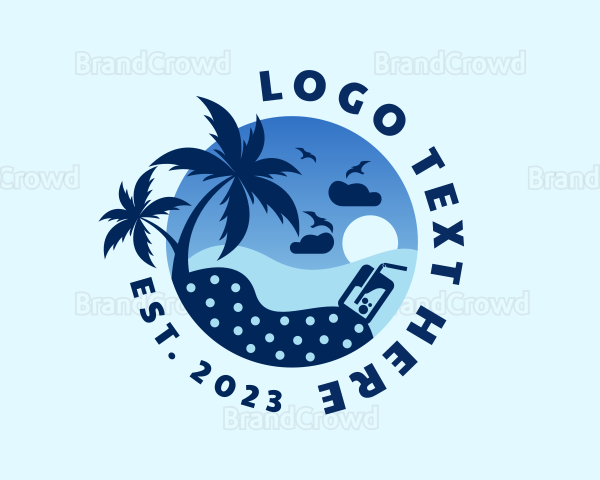 Seaside Beach Holiday Logo