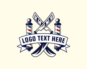 Groomer - Razor Barber Haircut logo design