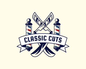 Barber - Razor Barber Haircut logo design