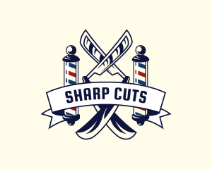 Barber - Razor Barber Haircut logo design