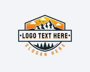 Mountain Range - Camp Mountain Trekking logo design