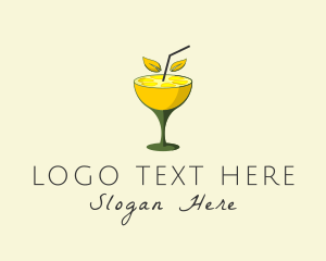 Cooler - Lemon Cocktail Drink logo design