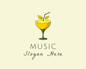 Lemon Cocktail Drink Logo