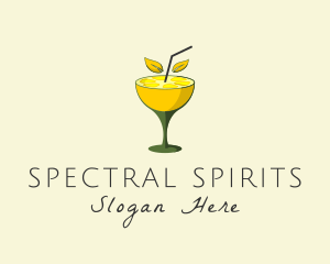 Lemon Cocktail Drink logo design