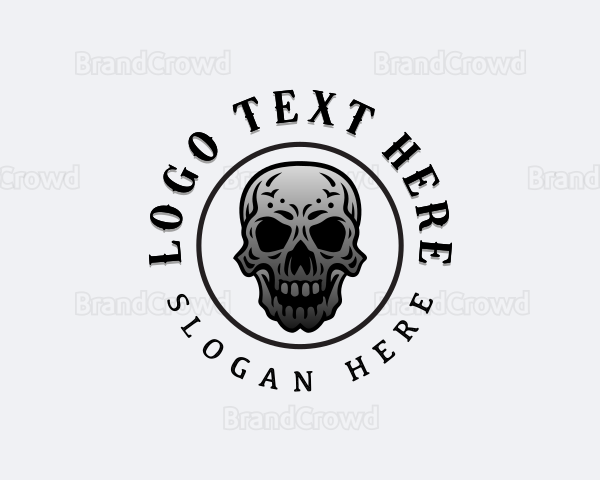 Hipster Indie Skull Logo