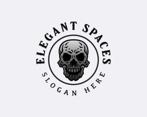 Hipster Indie Skull Logo