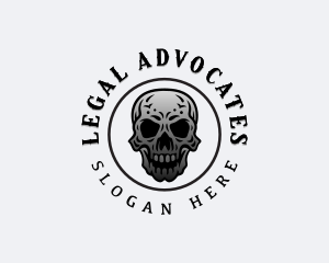 Spooky - Hipster Indie Skull logo design